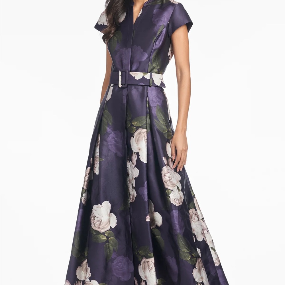 Sachin + Babi Dark Purple Floral Wedding Dress - Picture 5 of 5
